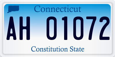 CT license plate AH01072