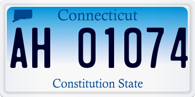 CT license plate AH01074