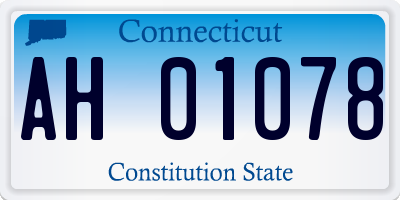 CT license plate AH01078