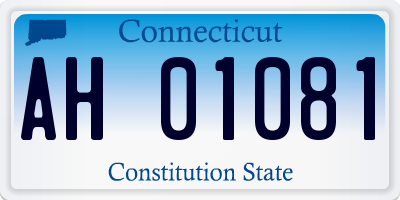 CT license plate AH01081