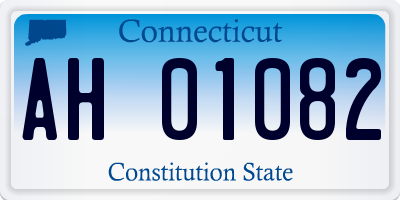 CT license plate AH01082