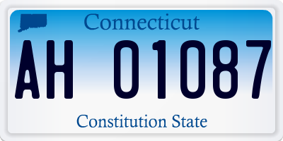 CT license plate AH01087