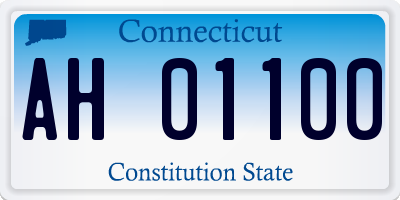 CT license plate AH01100