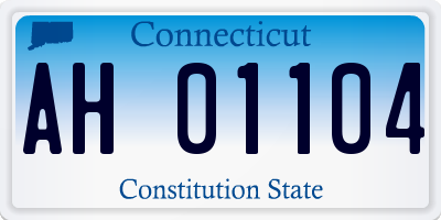 CT license plate AH01104