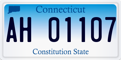 CT license plate AH01107