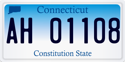 CT license plate AH01108