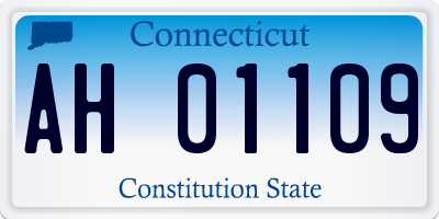 CT license plate AH01109
