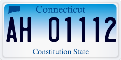CT license plate AH01112