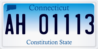 CT license plate AH01113