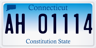 CT license plate AH01114
