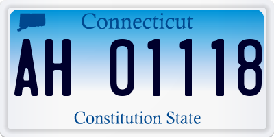 CT license plate AH01118