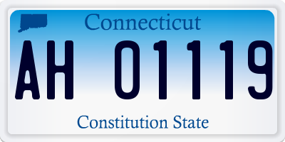 CT license plate AH01119