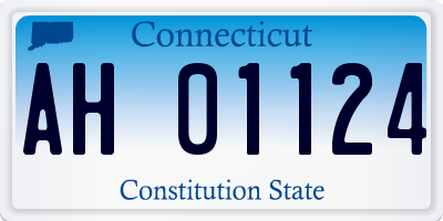 CT license plate AH01124