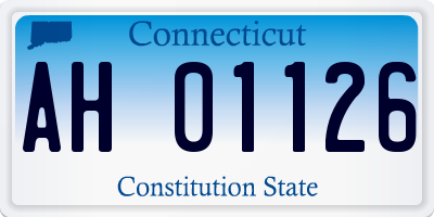 CT license plate AH01126