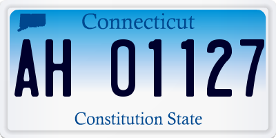 CT license plate AH01127