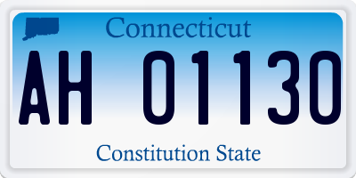CT license plate AH01130