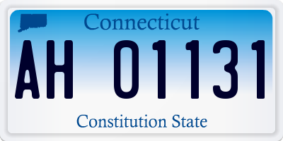 CT license plate AH01131