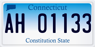 CT license plate AH01133