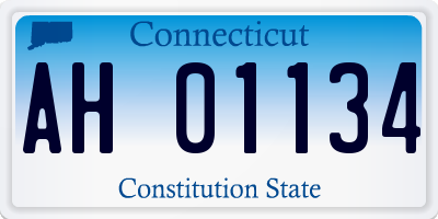 CT license plate AH01134