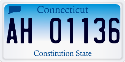 CT license plate AH01136