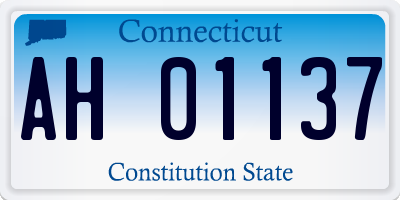 CT license plate AH01137