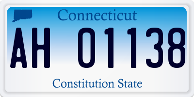 CT license plate AH01138