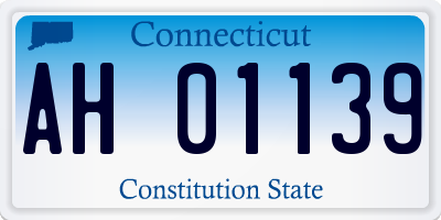 CT license plate AH01139