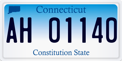 CT license plate AH01140