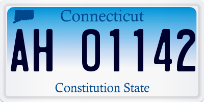 CT license plate AH01142