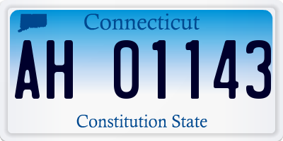 CT license plate AH01143