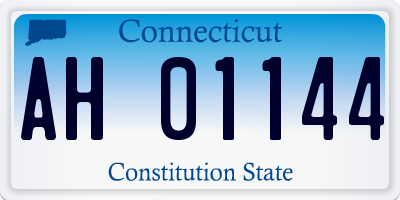 CT license plate AH01144