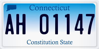 CT license plate AH01147