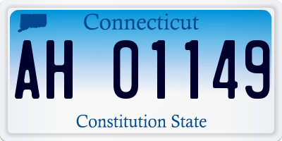 CT license plate AH01149