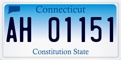 CT license plate AH01151