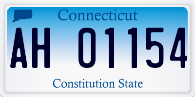 CT license plate AH01154