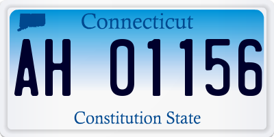 CT license plate AH01156
