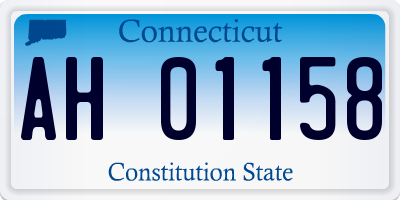 CT license plate AH01158