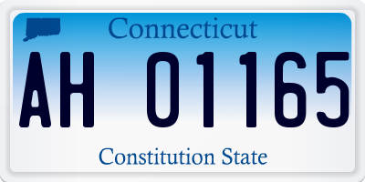 CT license plate AH01165
