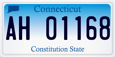 CT license plate AH01168
