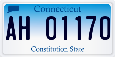 CT license plate AH01170
