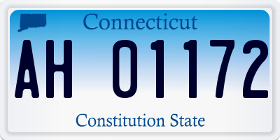 CT license plate AH01172