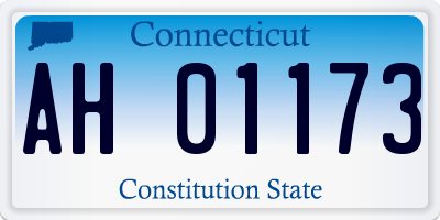 CT license plate AH01173