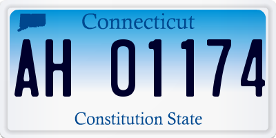 CT license plate AH01174
