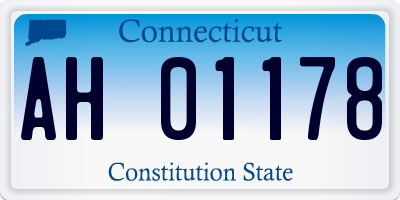 CT license plate AH01178