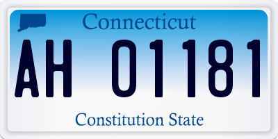 CT license plate AH01181