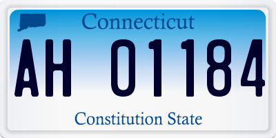 CT license plate AH01184