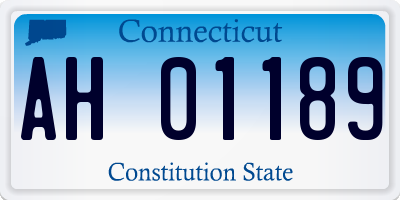 CT license plate AH01189