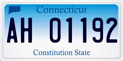CT license plate AH01192