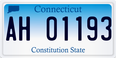 CT license plate AH01193