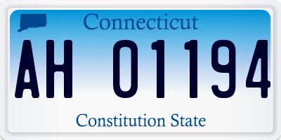 CT license plate AH01194
